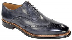 Emilio Franco 211 Grey Genuine Calf Medallion Oxford Shoes.