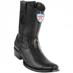 Wild West Black Genuine Teju Lizard Dubai Toe Cowboy Boots 279B0705