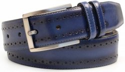 Mezlan AO10636 Blue Genuine Calfskin Belt.