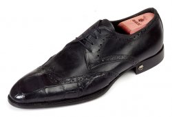 Mauri "Catania" 53126 Charcoal Grey Genuine Body Alligator / Calf Dress Shoes