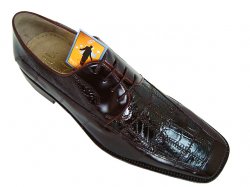 Steve Harvey Collection "Cedrics" Brown Genuine Crocodile Shoes