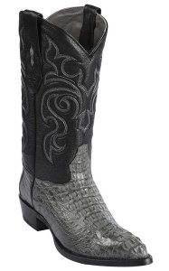 Los Altos Gray Genuine Caiman Hornack Leather J Toe Cowboy Boots 990209