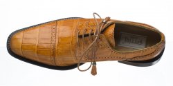 Ferrini 216/M Cognac Genuine Alligator Shoes.