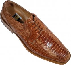 David Eden "Regal" Taupe Genuine All-Over Ostrich Shoes