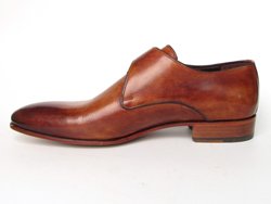 tobacco monkstrap shoe by Paul Parkman