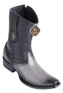 King Exotic Faded Gray Genuine Teju Boots Dubai Square Toe Cowboy Boots 479B0738