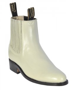 Los Altos Men's WinterWhite Genuine Charro Leather Work Short Boots w/ Welt Stitching 628304