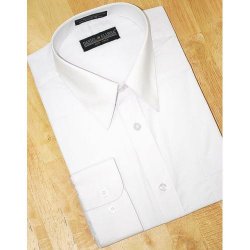 Daniel Ellissa Solid White Cotton Blend Convertible Cuff Slim Fit Dress Shirt DS3003
