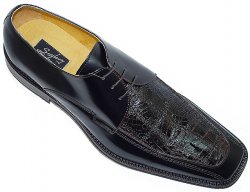 Steve Harvey Collection "Sinclair" Brown Crocodile Shoes