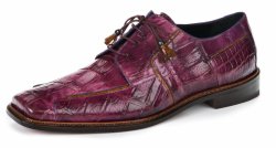 Mauri "Prince" 3029 Orchid / Mustard Genuine Body Alligator Hand Painted Dress Shoes.