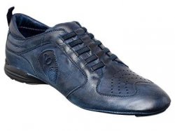 Bacco Bucci "Zola" Blue Genuine Perforated Soft Calfskin Shoes