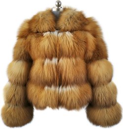 Winter Fur Ladies Natural / Red Genuine Fox Bomber Jacket W73S01RF.