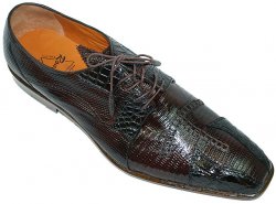 Romano "Chester" Chocolate Brown Genuine Crocodile Flanks/Lizard Shoes