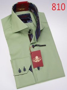 Axxess Mint Green Cotton Modern Fit Dress Shirt 810