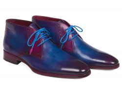 Paul Parkman "CK55U7" Blue / Purple Chukka Boots.