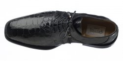 Ferrini 205/528 Black Genuine Alligator Derby Shoes.