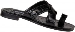 Mauri "Cambusa" 1293 Black Genuine Crocodile Sandals