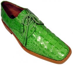 Giorgio Brutini Lime Green Alligator Print Genuine Leather Shoes 157675-3