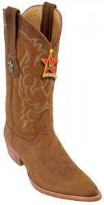 Los Altos Honey All-Over Crazy J-Toe Cowboy Boots 986205