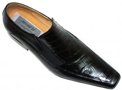 Mauri 0216 Black Genuine Alligator Loafer Shoes
