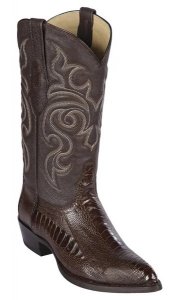 Los Altos Brown Genuine Ostrich Leg J Toe Cowboy Boots 990507