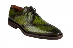 Belvedere "Tony" Antique Emerald Genuine All-Over Snake Skin Shoes 6B5.