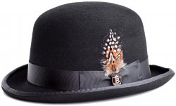 Bruno Capelo Black Australian Wool Derby Hat DB-100