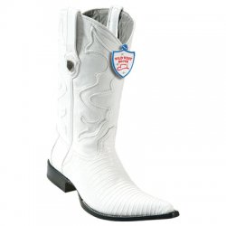 Wild West White Genuine Teju Lizard J Toe Cowboy Boots 2950728