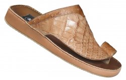Mauri "1771" Chestnut Genuine Alligator / Ostrich Hand Painted Platform Sandals