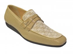 Mauri "R.S.V.P" 9223 Champagne Genuine Crocodile / Perforated Nappa / Double Fabric Shoes