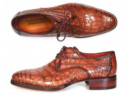 Paul Parkman ''44Z87'' Genuine Crocodile Derby Shoes.