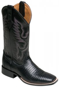 Ferrini 11193-04 Black Genuine Teju Lizard Boots