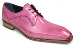 Duca Di Matiste "Spada" Pink Genuine Italian Calf Leather Lace-Up Dress Shoes.