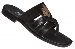 Mauri "1785" Black Genuine Lizard / Suede Sandals
