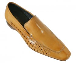 Mezlan "Hammond" Camel Artisan Perforated Design Shoes 11752