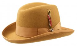 Bruno Capelo Camel Australian Wool Godfather Dress Hat GF-103
