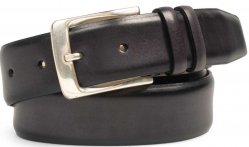 Mezlan AO11111 Black Genuine Calfskin Belt.
