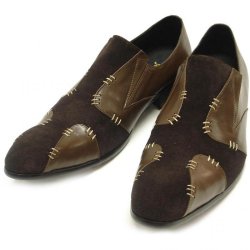 Fiesso Brown Genuine Leather/Suede Loafer Shoes FI8415