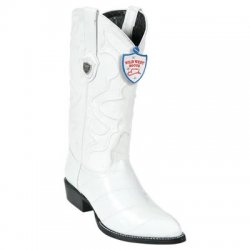 Wild West White Genuine Eel Skin J Toe Cowboy Boots 2990828