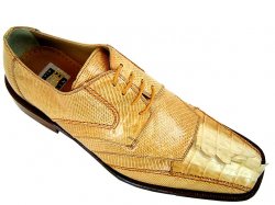 David Eden "Rhino" Beige Genuine Crocodile Tail/Lizard Shoes