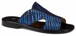 Mauri "1875" Iris Blue Genuine Whips / Multi Leather Sandals.