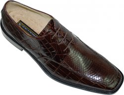 Stacy Adams "Barnett" Brown Genuine Snake Shoes 24568