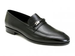 Mezlan "Dempster II" Black Soft Italian Calfskin Loafer Shoes