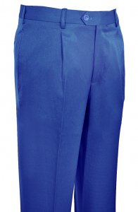 Pronti Royal Blue Single Pleated Classic Fit Slacks P6048