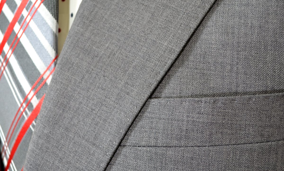 grey wool fabric suit