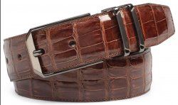 Mezlan AO11115 Brown Genuine Crocodile Belt.