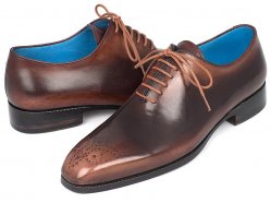Paul Parkman ''KR254CML'' Genuine Leather Camel / Brown Medallion Toe Shoes.