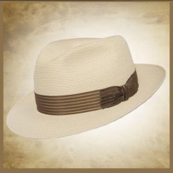 Steve Harvey Tan "Harvey" 100% Panama Straw Fedora Dress Hat