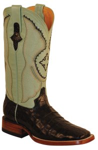 Ferrini Ladies 82493-04 Black / Mint Genuine Ostrich Cowboy Boots.