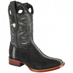 Wild West Black Genuine Stingray Cowboy Boots 28241105